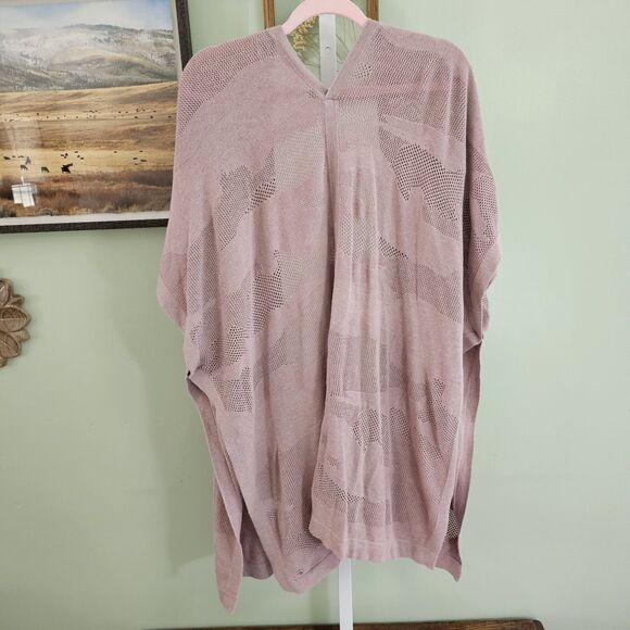 LULULEMON Find Your Light Wrap Heathered Mauve Open Front Cardigan One Size - Picture 9 of 10
